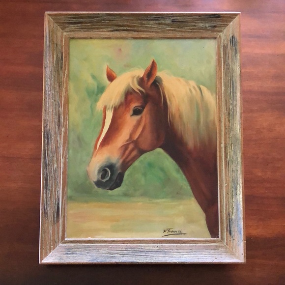 Vintage Oil Painting Horse Portrait - Picture 1 of 3